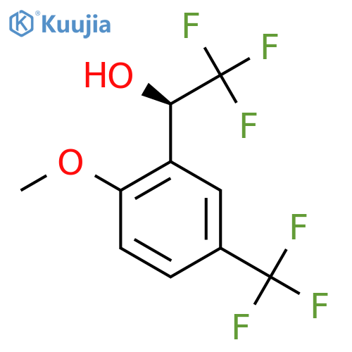 (1R)-2,2,2-trifluoro-1-2-methoxy-5-(trifluoromethyl)phenylethan-1-ol structure