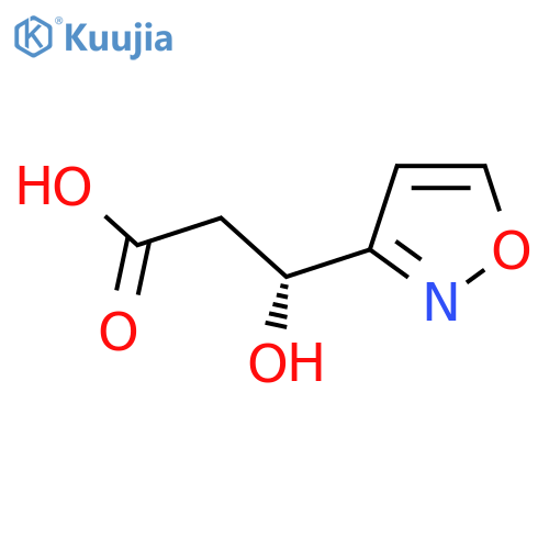 (3R)-3-hydroxy-3-(1,2-oxazol-3-yl)propanoic acid structure