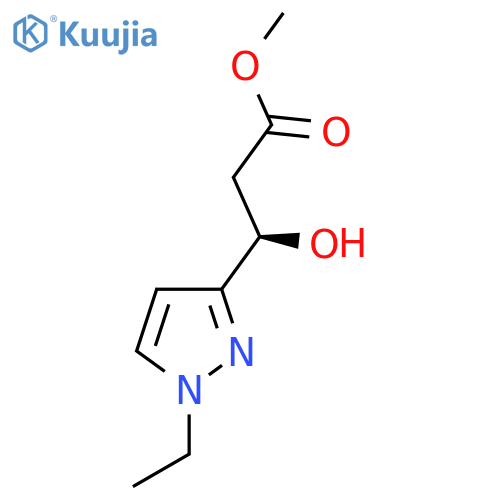 methyl (3R)-3-(1-ethyl-1H-pyrazol-3-yl)-3-hydroxypropanoate structure