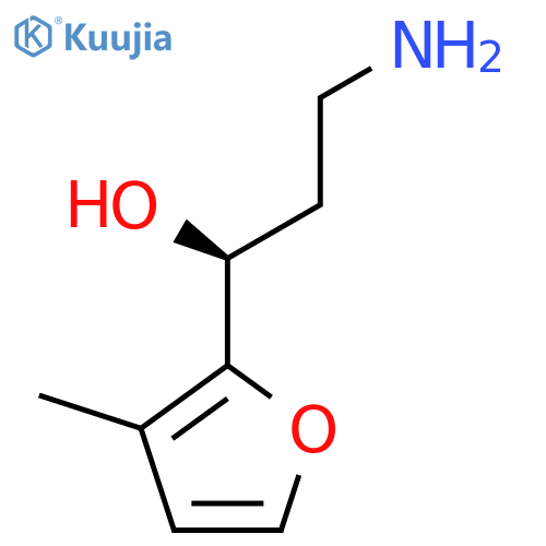 (1S)-3-amino-1-(3-methylfuran-2-yl)propan-1-ol structure