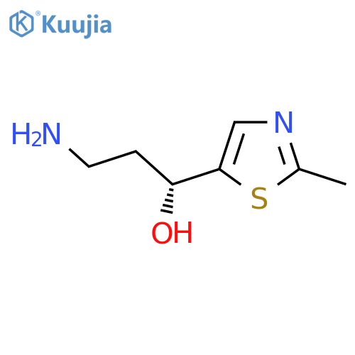 (1R)-3-amino-1-(2-methyl-1,3-thiazol-5-yl)propan-1-ol structure