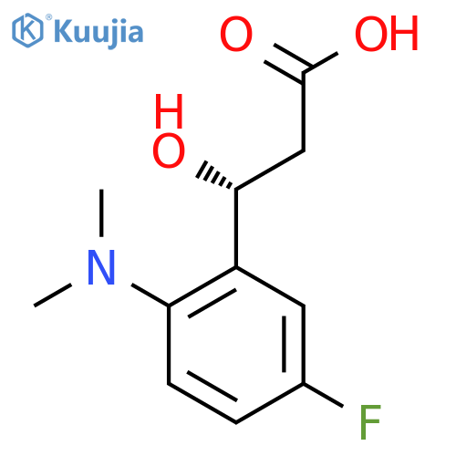 (3R)-3-2-(dimethylamino)-5-fluorophenyl-3-hydroxypropanoic acid structure