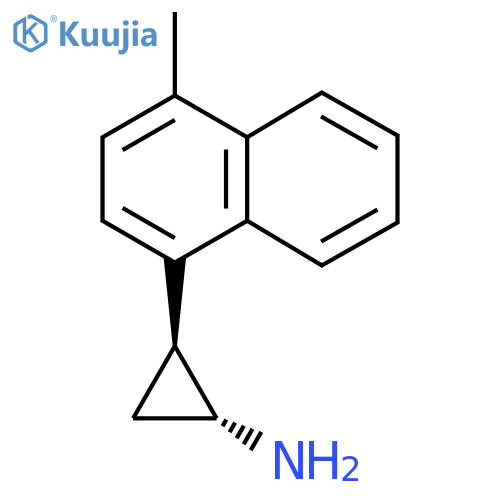 rac-(1R,2S)-2-(4-methylnaphthalen-1-yl)cyclopropan-1-amine structure