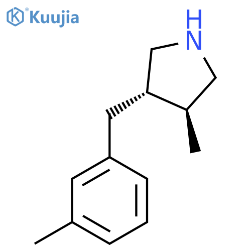 rac-(3R,4R)-3-methyl-4-(3-methylphenyl)methylpyrrolidine structure