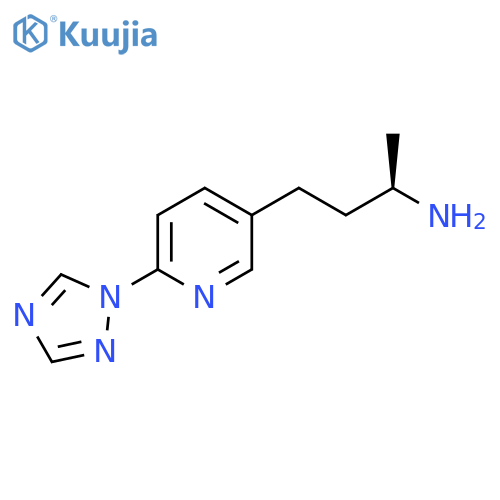 (2R)-4-6-(1H-1,2,4-triazol-1-yl)pyridin-3-ylbutan-2-amine structure