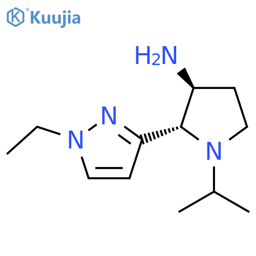 2-(1-ethyl-1H-pyrazol-3-yl)-1-(propan-2-yl)pyrrolidin-3-amine structure