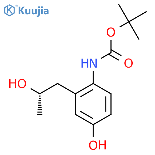 tert-butyl N-{4-hydroxy-2-(2S)-2-hydroxypropylphenyl}carbamate structure