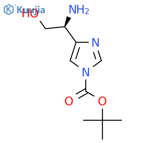 tert-butyl 4-(1S)-1-amino-2-hydroxyethyl-1H-imidazole-1-carboxylate structure