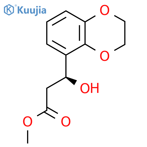 methyl (3S)-3-(2,3-dihydro-1,4-benzodioxin-5-yl)-3-hydroxypropanoate structure