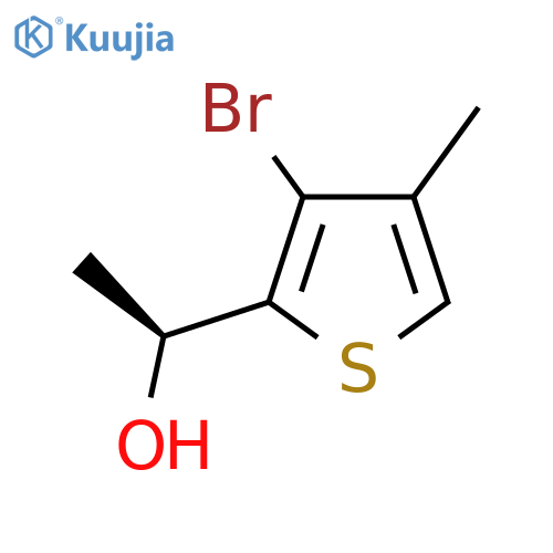 (1S)-1-(3-bromo-4-methylthiophen-2-yl)ethan-1-ol structure