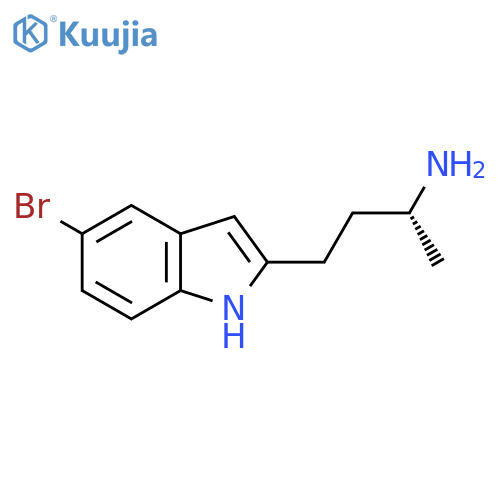 (2R)-4-(5-bromo-1H-indol-2-yl)butan-2-amine structure