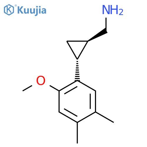 rac-(1R,2R)-2-(2-methoxy-4,5-dimethylphenyl)cyclopropylmethanamine structure