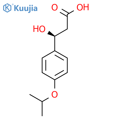 (3S)-3-hydroxy-3-4-(propan-2-yloxy)phenylpropanoic acid structure