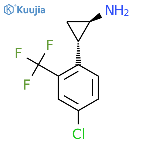 rac-(1R,2S)-2-4-chloro-2-(trifluoromethyl)phenylcyclopropan-1-amine structure