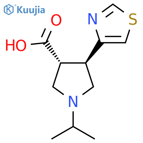 1-(propan-2-yl)-4-(1,3-thiazol-4-yl)pyrrolidine-3-carboxylic acid structure