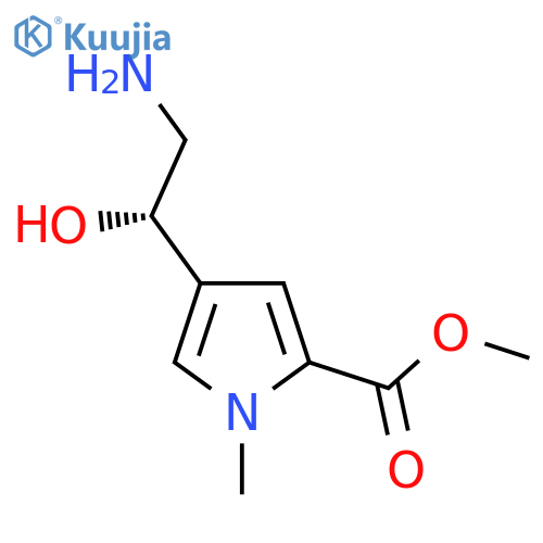 methyl 4-(1S)-2-amino-1-hydroxyethyl-1-methyl-1H-pyrrole-2-carboxylate structure