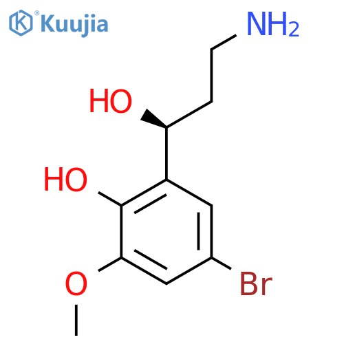 2-(1S)-3-amino-1-hydroxypropyl-4-bromo-6-methoxyphenol structure