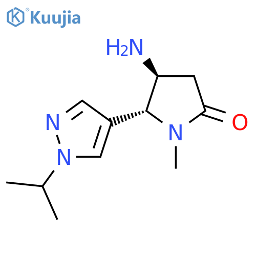4-amino-1-methyl-5-1-(propan-2-yl)-1H-pyrazol-4-ylpyrrolidin-2-one structure
