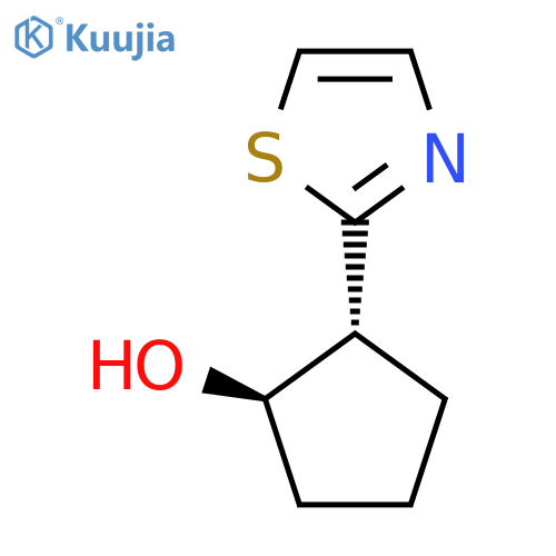 rac-(1R,2R)-2-(1,3-thiazol-2-yl)cyclopentan-1-ol structure