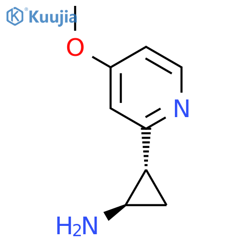 rac-(1R,2R)-2-(4-methoxypyridin-2-yl)cyclopropan-1-amine structure