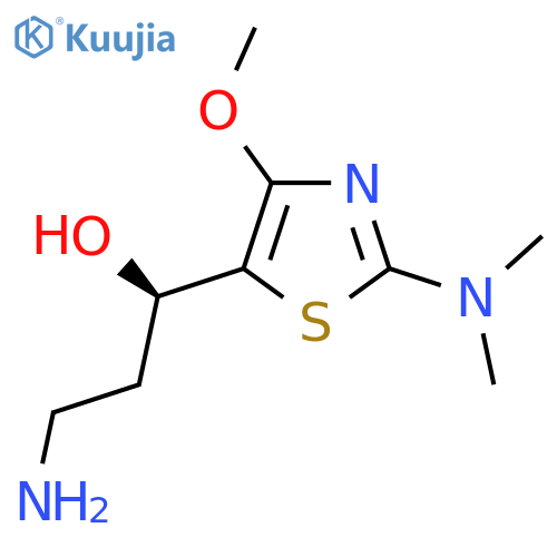 (1R)-3-amino-1-2-(dimethylamino)-4-methoxy-1,3-thiazol-5-ylpropan-1-ol structure