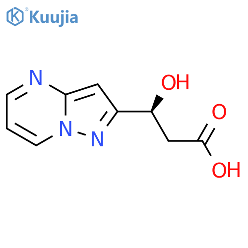 (3S)-3-hydroxy-3-{pyrazolo1,5-apyrimidin-2-yl}propanoic acid structure