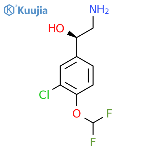 (1R)-2-amino-1-3-chloro-4-(difluoromethoxy)phenylethan-1-ol structure