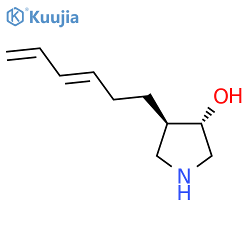 rac-(3R,4S)-4-(hexa-3,5-dien-1-yl)pyrrolidin-3-ol structure