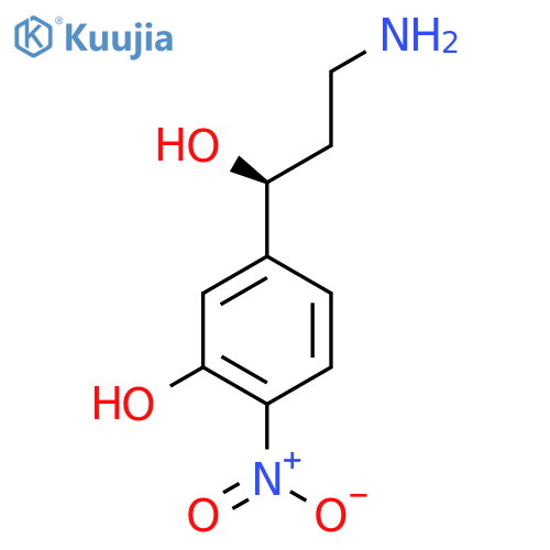 5-(1S)-3-amino-1-hydroxypropyl-2-nitrophenol structure
