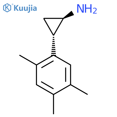 rac-(1R,2S)-2-(2,4,5-trimethylphenyl)cyclopropan-1-amine structure