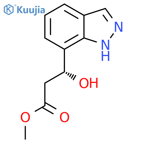 methyl (3R)-3-hydroxy-3-(1H-indazol-7-yl)propanoate structure