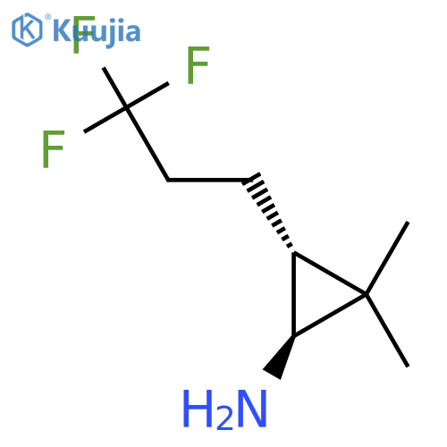 rac-(1R,3S)-2,2-dimethyl-3-(3,3,3-trifluoropropyl)cyclopropan-1-amine structure