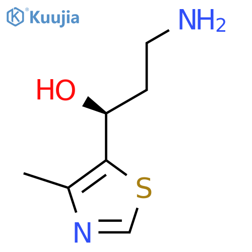 (1S)-3-amino-1-(4-methyl-1,3-thiazol-5-yl)propan-1-ol structure