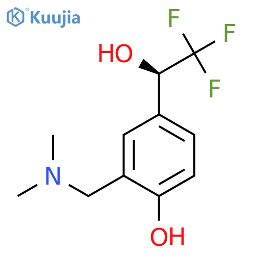 2-[(dimethylamino)methyl]-4-[(1R)-2,2,2-trifluoro-1-hydroxyethyl]phenol structure