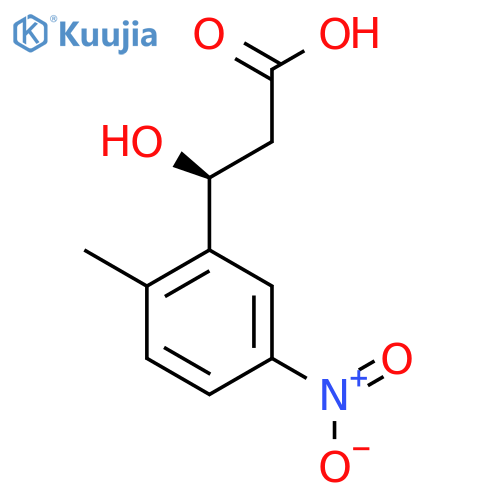 (3S)-3-hydroxy-3-(2-methyl-5-nitrophenyl)propanoic acid structure