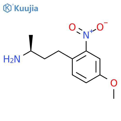 (2S)-4-(4-methoxy-2-nitrophenyl)butan-2-amine structure