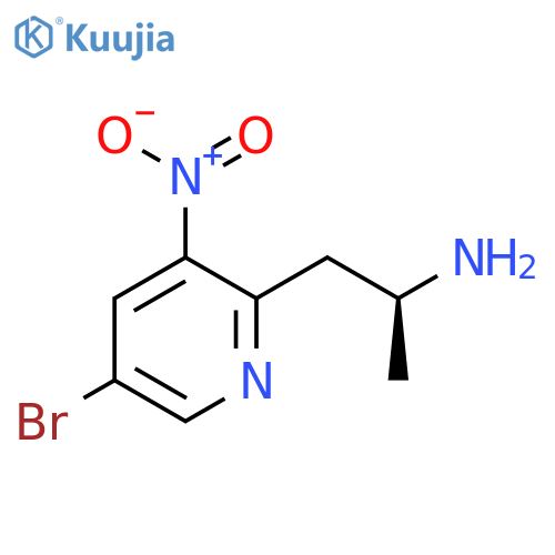 (2S)-1-(5-bromo-3-nitropyridin-2-yl)propan-2-amine structure