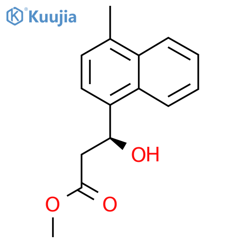 methyl (3S)-3-hydroxy-3-(4-methylnaphthalen-1-yl)propanoate structure