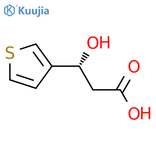 (3R)-3-hydroxy-3-(thiophen-3-yl)propanoic acid structure