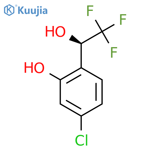 5-chloro-2-(1R)-2,2,2-trifluoro-1-hydroxyethylphenol structure