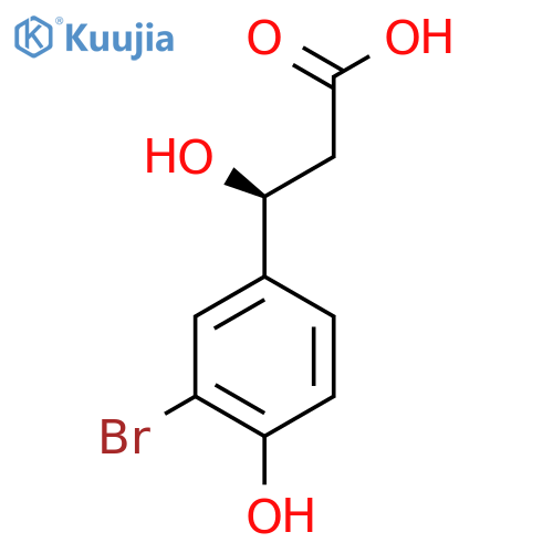 (3S)-3-(3-bromo-4-hydroxyphenyl)-3-hydroxypropanoic acid structure