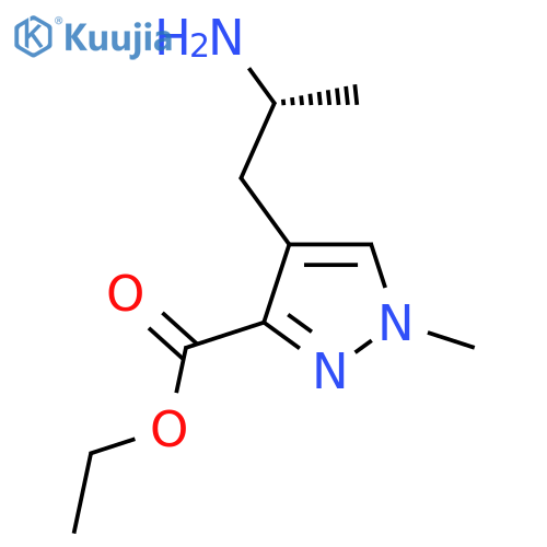 ethyl 4-(2R)-2-aminopropyl-1-methyl-1H-pyrazole-3-carboxylate structure