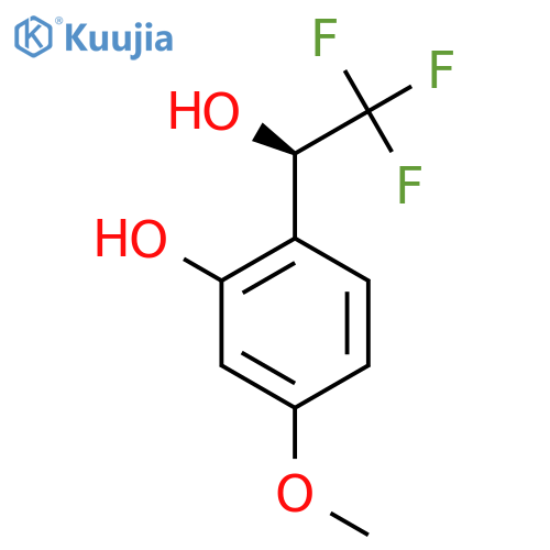 5-methoxy-2-(1R)-2,2,2-trifluoro-1-hydroxyethylphenol structure