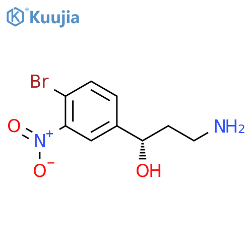 (1S)-3-amino-1-(4-bromo-3-nitrophenyl)propan-1-ol structure