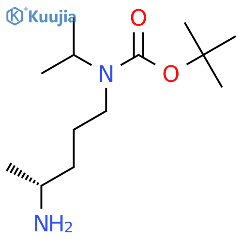 tert-butyl N-(4R)-4-aminopentyl-N-(propan-2-yl)carbamate structure