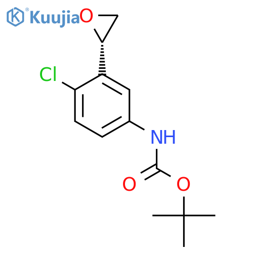 tert-butyl N-{4-chloro-3-(2S)-oxiran-2-ylphenyl}carbamate structure