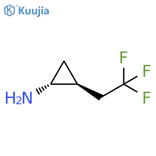 rac-(1R,2S)-2-(2,2,2-trifluoroethyl)cyclopropan-1-amine structure