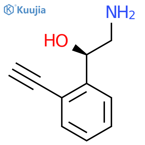 (1R)-2-amino-1-(2-ethynylphenyl)ethan-1-ol structure