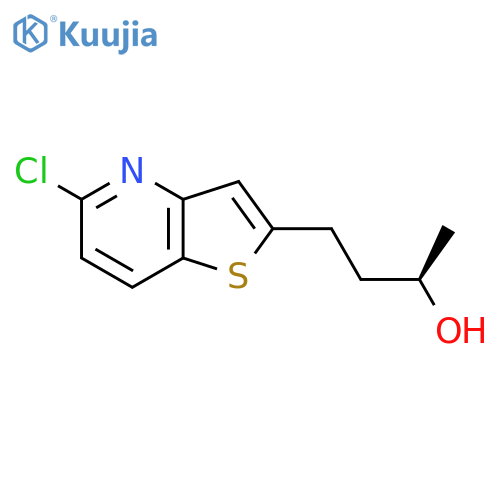 (2R)-4-{5-chlorothieno3,2-bpyridin-2-yl}butan-2-ol structure
