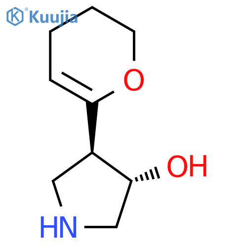 rac-(3R,4S)-4-(3,4-dihydro-2H-pyran-6-yl)pyrrolidin-3-ol structure
